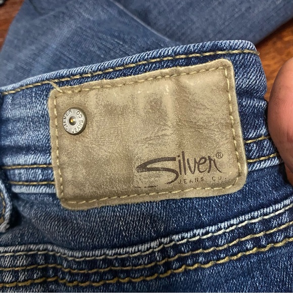 Silver Jeans Women's Size 31x30 Aiko Mid Flare Super Stretch Western Cowgirl - Picture 6 of 8